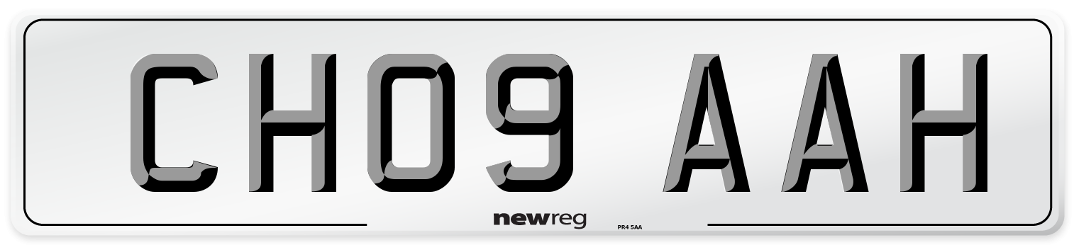 CH09 AAH Number Plate from New Reg